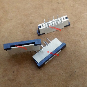 fpc/ffc插座软排线接插件,间距1.0mm 8p 直插立式有盖子2*4p双排