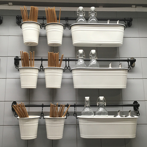 ikea成都宜家芬托壁挂式餐具架筷筒网篮调料挂件厨房厨具收纳架