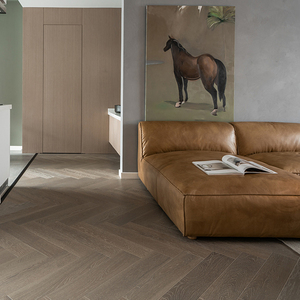 美式人字拼全瓷木纹地砖仿实木瓷砖150×900客厅卧室棕色地板砖