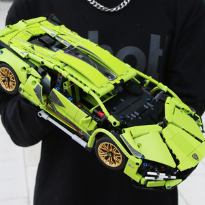 乐高积木兰博基尼汽车跑车遥控赛车模型男孩益智拼装玩具儿童礼物