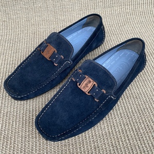 柜台撤柜熊猫panda男士头层牛皮磨砂皮一脚蹬缝制休闲豆豆司机鞋