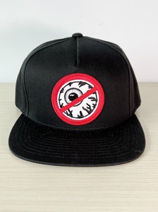 美国版本MISHKA 眼球刺绣棒球帽可调节帽子 嘻哈平沿帽宽檐逛街