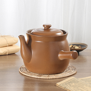 平定无釉陶瓷药壶熬药煲砂锅家用耐高温明火熬中药壶专用沙锅老式