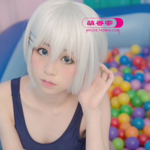 萌香家cos假发 幻想玩偶小明 银白色 魂魄妖梦 伊扎克 鸢一折纸