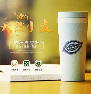 帝客dickies小麦秸秆双层麦香杯创意水杯学生杯子简约便携饮水杯