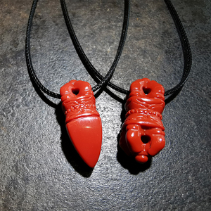 天然南红玛瑙吊坠九口料金刚杵配饰佛珠配珠情侣男女降魔杵本命年