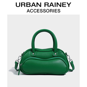 ur女包青蛙包2024新款小众设计师绿色高级感质感斜挎小包包手提包