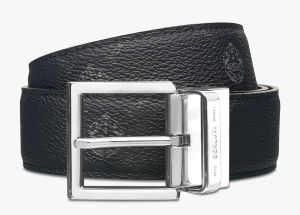 原装伯尔鲁帝berluti 男士标志性帆布和威尼斯皮革35毫米腰带