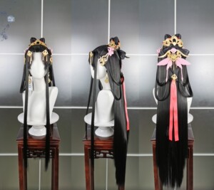 【白麓泽】七秀成女夺夜秀姐假发头饰 剑网3 剑三cos古装造型毛