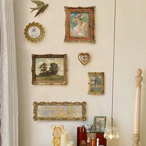 小众派法式复古装饰画美式小众艺术挂画玄关组合卧室欧式客厅壁画