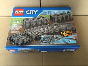 乐高lego 7499/7895城市系列火车轨道 直轨万能轨/弯轨