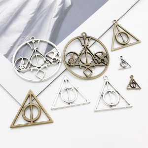 10个魔法阵吊坠 三角架 hk2 哈利波特死亡圣器朋克手工饰品配件