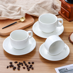 欧式陶瓷咖啡杯简约套装奶纯白创意奶茶酒店餐厅通用咖啡杯碟包邮