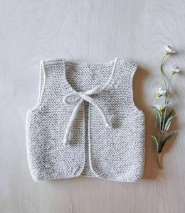 5890白露婴幼儿小背心 棒针编织翻译中文文字解毛线衣图解