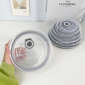 食品级PP材质硅胶盖子保鲜密封盖泡面陶瓷碗盖通用圆形饭盒家用