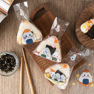 日本三角饭团包装袋  100个 食品用 送贴纸 可微波炉加热