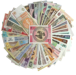 全新真品外国钱币纸币25张不重复拍2份发50张不同图案外币收藏