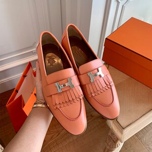 爱马仕流苏皮鞋