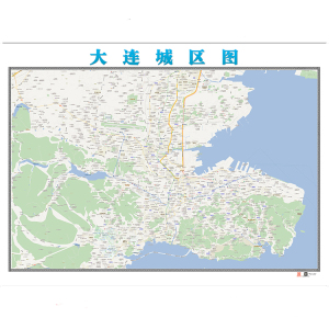 定制辽宁省大连市地图全图大连城区图现代装饰画挂画甘井子区