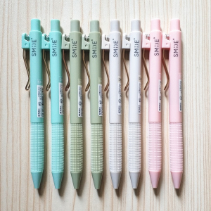 晨光微笑360小毛刷按动中性笔0.5针管笔芯j7701柔软硅胶刷毛笔握