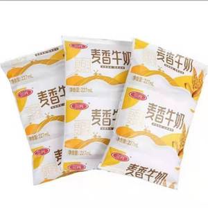 三元麦香纯牛奶枕装硬纸袋装全脂调制乳227m*16袋