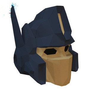 变形金刚面具男女儿童卡通手工diy擎天柱纸模材料cos表演舞会头套