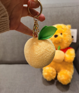 柚子款挂件噗噗毛绒小挂件笔袋包包挂饰可爱女生玩具钥匙扣小礼物