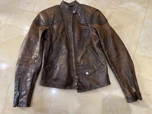 毒液一代16蜡感美式皮衣汤姆哈迪同款皮夹克短款版型复古皮衣男款