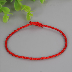 简约本命年韩版铜钱红黑手绳简约个性男女编织手链情侣款转运红绳