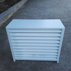 厂家铝合金防雨百叶风口空调机外罩方管外框百叶窗通风口铁皮定做