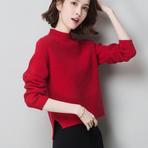 红色打底衫女本命年洋气