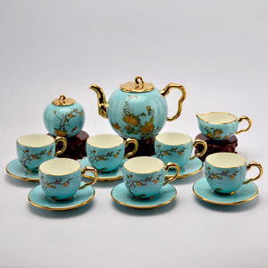 夫人瓷17头陶瓷客厅用送礼茶具套装永丰源正品中式咖啡具家用礼盒