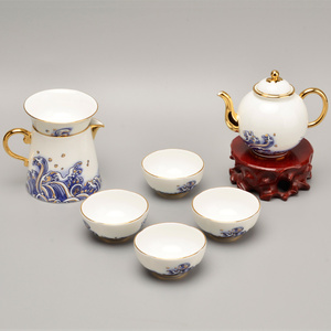 永丰源先生瓷海上明珠8头4人陶瓷茶具茶壶茶杯公道杯功夫茶具礼盒