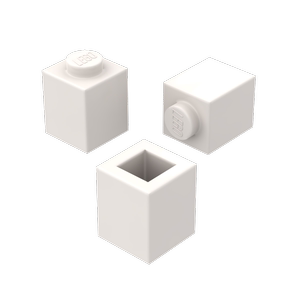 lego乐高 塑料益智拼插积木配件 白色 3005 300501 1x1基础砖