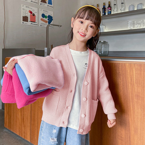 7儿童装6女童针织衫开衫春秋款5小女孩毛衣外套4薄款8春季12岁9潮