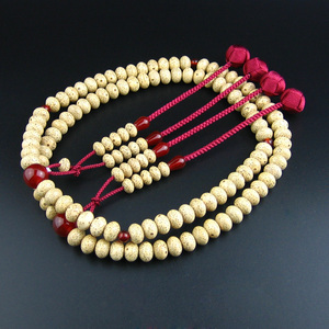 日本真言宗唐密念珠星月菩提子扁珠红玛瑙双佛头计数器佛珠包邮