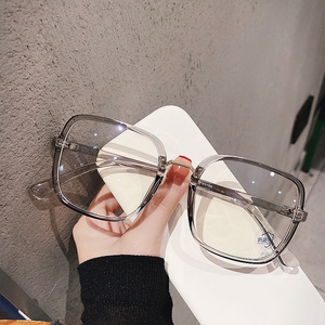 透明灰色韩版超轻TR60眼镜框女网红款素颜气质平光镜男潮近视眼睛