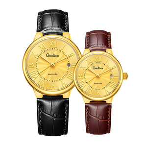 goldbear/金熊金表纯金999黄金手表男女款腕表时尚经典石英情侣款