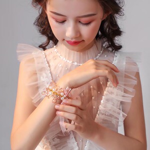 儿童手花公主女童手腕花水晶韩式森系仙气小清新学生舞蹈演钢琴出