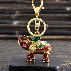 新款创意立体大象汽车钥匙扣金属挂件纪念品小礼品配饰厂家