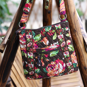 田园风花布斜跨女包 单肩背包 小清新多花色纯棉布艺包包