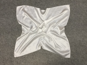 100桑蚕丝素绉缎白色丝巾方巾植物染水拓白胚柔软防晒护肤装饰