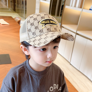 宝宝帽子夏季薄款鸭舌帽儿童遮阳帽男童棒球帽女童防紫外线防晒帽