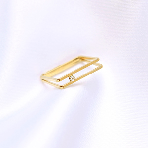 法国bdm正方形戒指女几何小众设计食指潮人时尚个性冷淡风网红ins