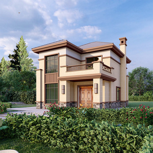 80月兔王淘宝4009三层简约现代风别墅设计图纸豪华120平方带阳台两