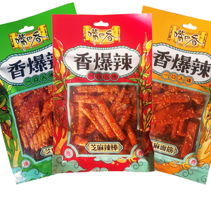 嘴巴香香爆辣芝麻辣条面筋辣翅棒毛劲松老式怀旧组合零食油泼辣椒