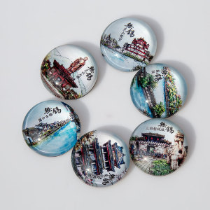 书境文创无锡旅游风景手绘玻璃磁性冰箱贴特色礼品纪念品灵山大佛