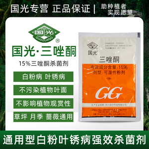 国光三唑酮农药多肉白粉病药月季葡萄黄瓜植物叶锈病专用药杀菌剂
