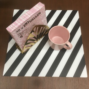 宜家 派比格 餐垫, 条形图案, 黑色/白色 包邮g