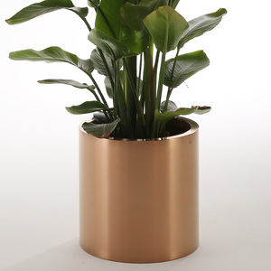 旺雅酒店商业广场304不锈钢花箱户外组合圆形花器防腐花槽花盆